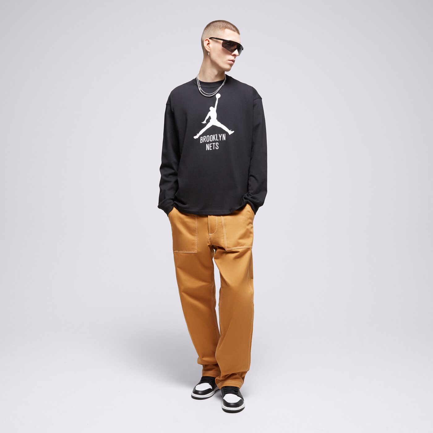 Мъжка тениска NIKE ТЕНИСКА BKN M NK ES NBA JDN LS NBA fn1251-010 цвят черен