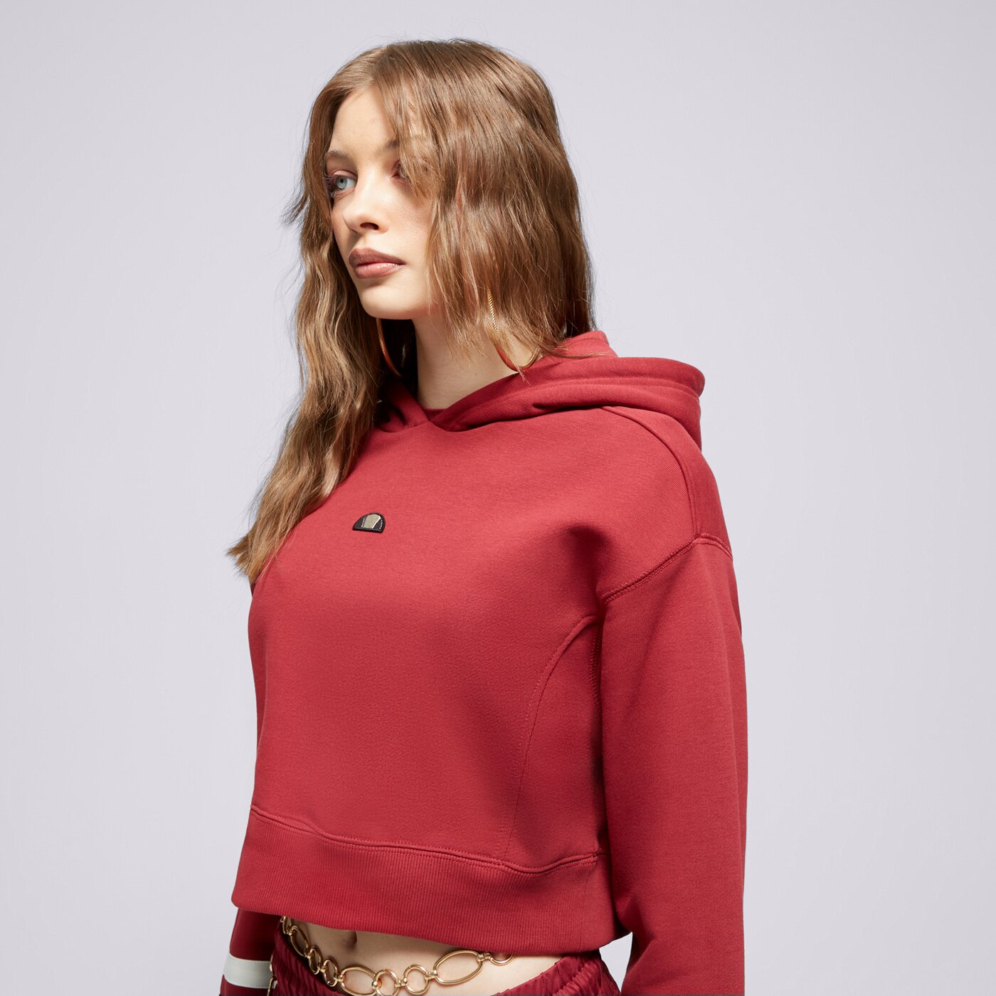 Дамски суичър ELLESSE СУИТЧЪР С КАЧУЛКА BARNES BRGND CROPPED HOODY sgv20145800 цвят бордо