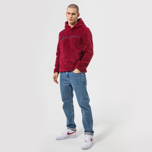 Мъжки суичър CHAMPION СУИТЧЪР С КАЧУЛКА HOODED ТОП 214973vs516 цвят бордо