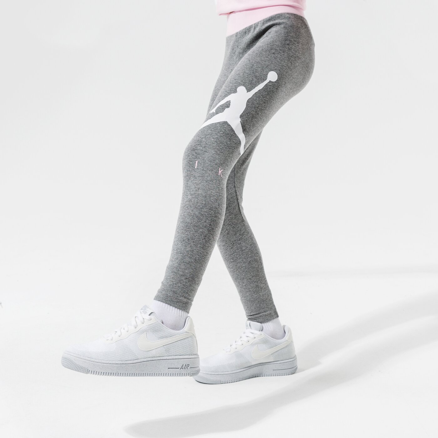 Детски панталони JORDAN КЛИН JUMPMAN BY NIKE LEGGING GIRL 45a762-geh цвят сив