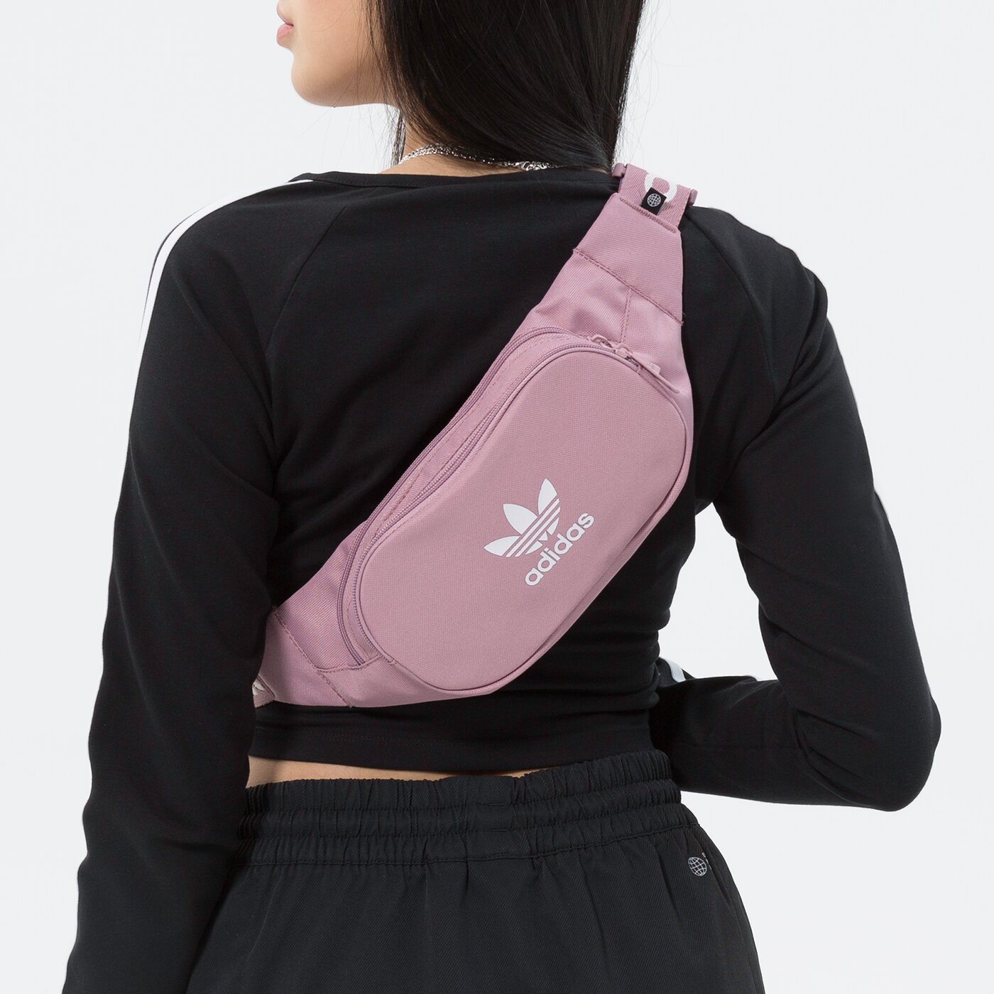 Дамска чанта за кръст ADIDAS ЧАНТА ADICOLOR WAISTB hd7169 цвят розов