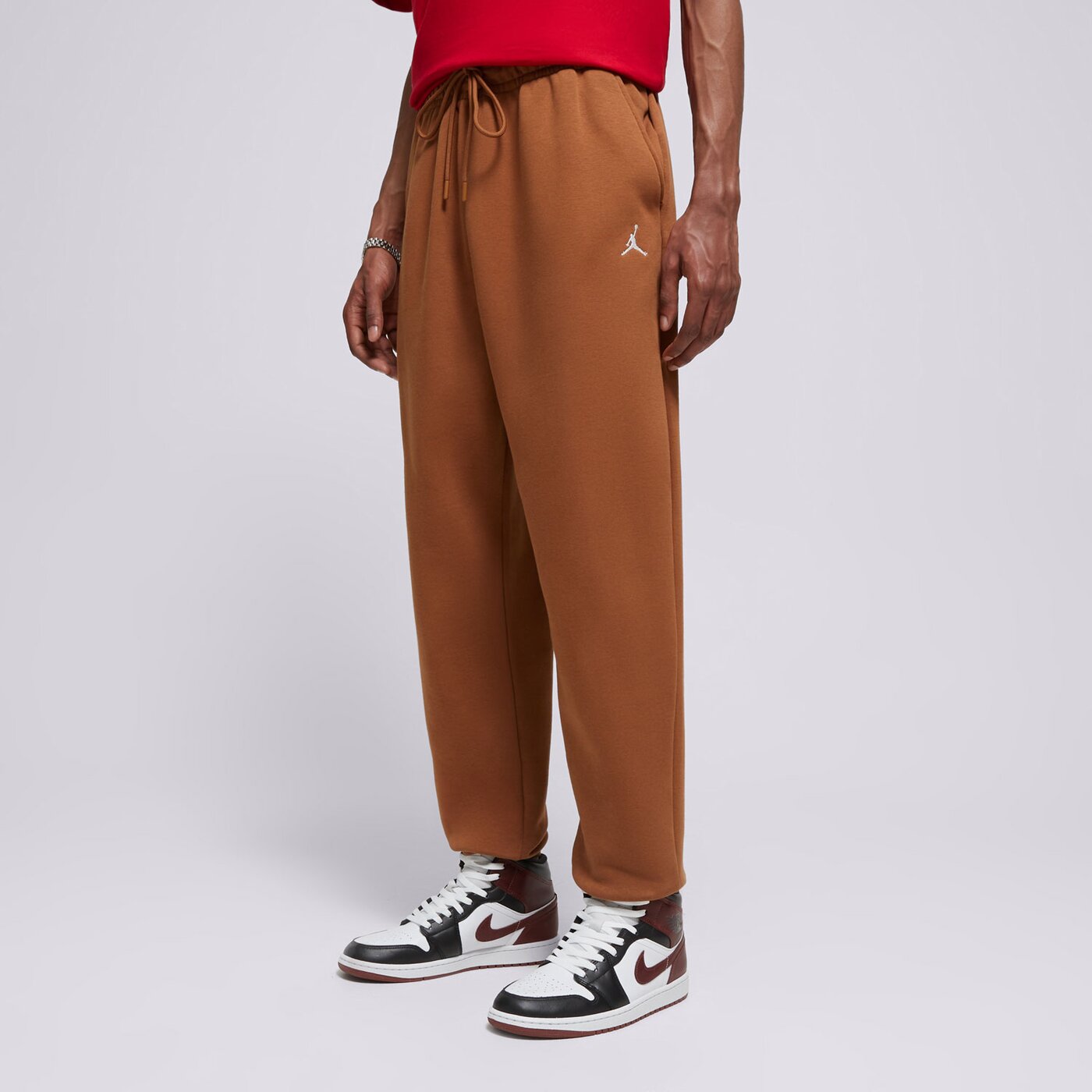 Мъжки панталони JORDAN ПАНТАЛОНИ M J ESS FLC fj7779-281 цвят кафяв