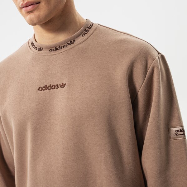 Мъжки суичър ADIDAS СУИТЧЪР TREFOIL LINEAR LABEL SWEATSHIRT hm2664 цвят кафяв