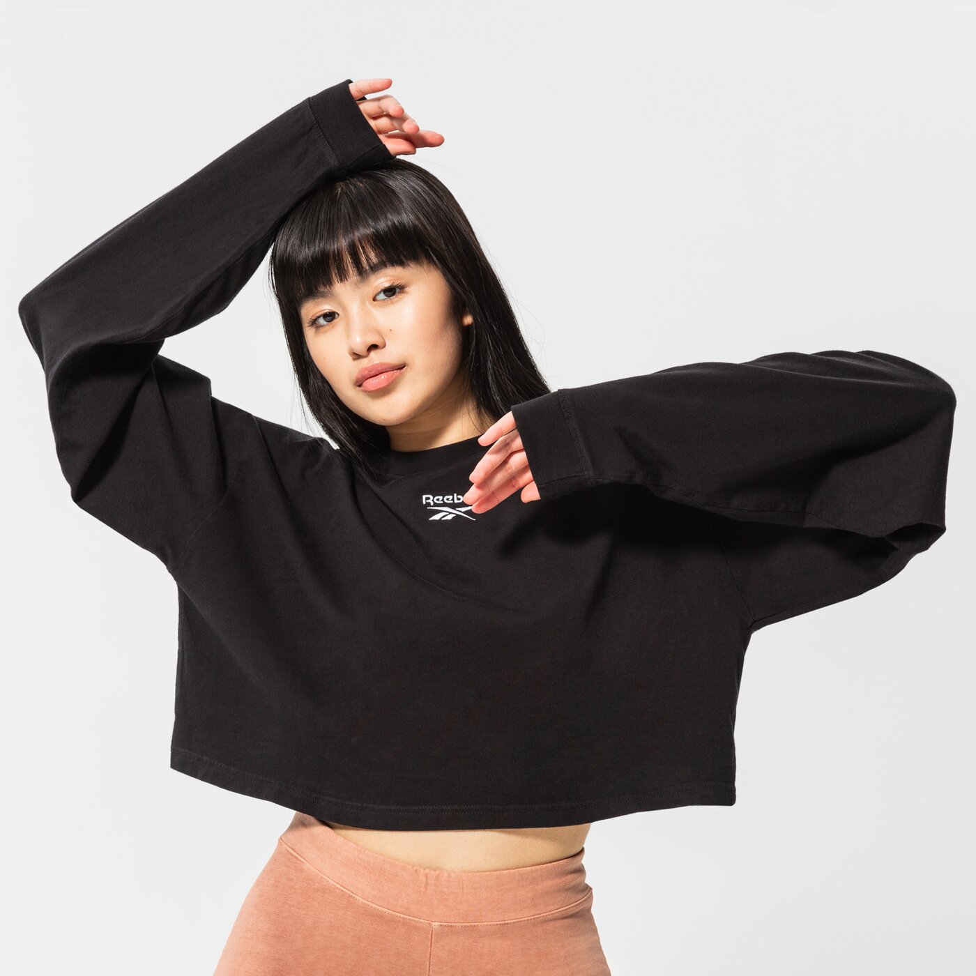 Дамски суичър REEBOK СУИТЧЪР CL WDE COTTON LONGSLEEVE gs1679 цвят черен