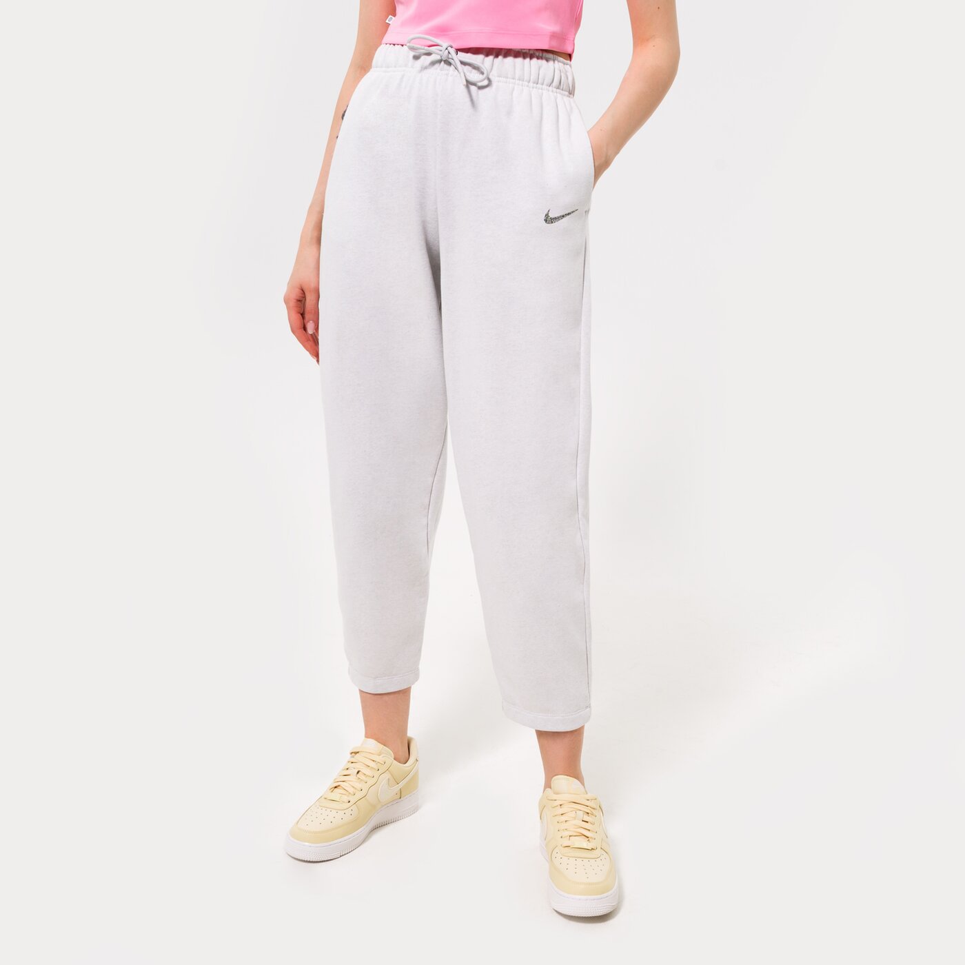 Дамски панталони NIKE ПАНТАЛОНИ W NSW ESS FLC MR PNT CLCTN RE dj6941-094 цвят сив