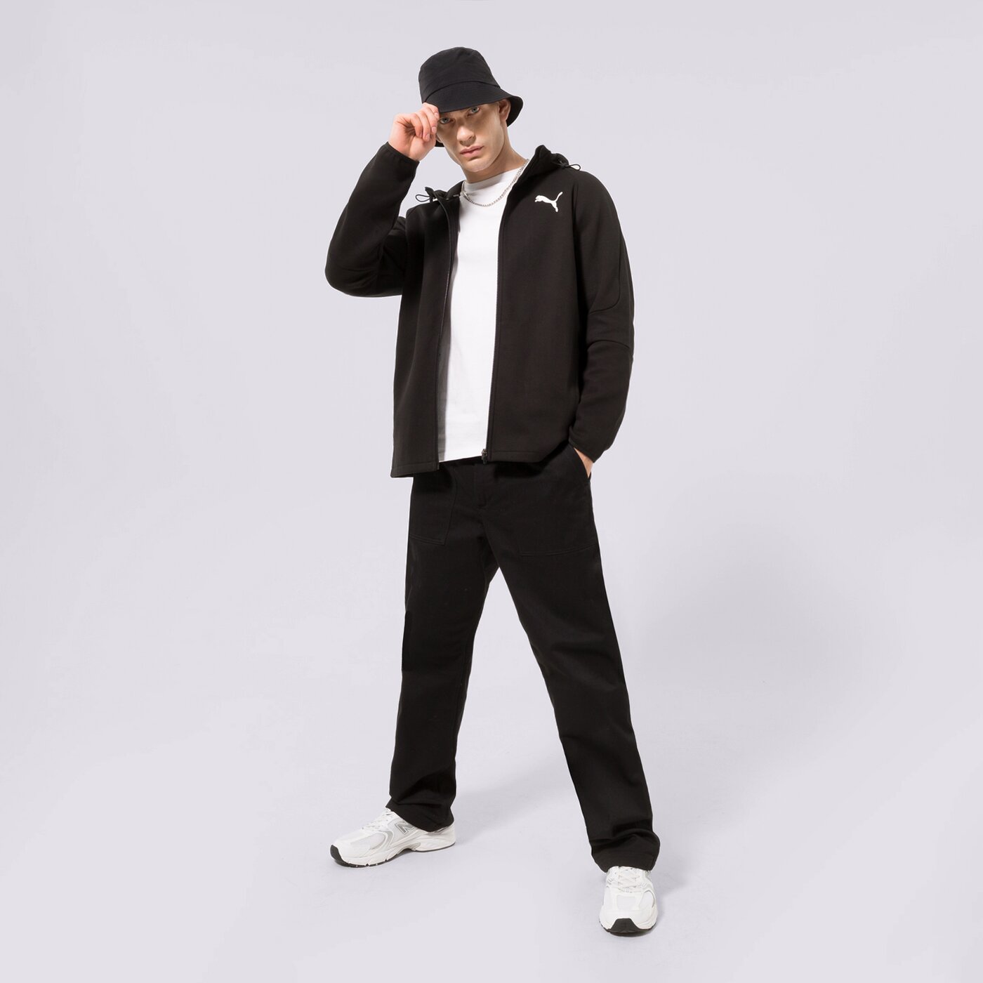 Мъжки суичър PUMA СУИТЧЪР С ЦИП 585812  585812 01 цвят черен