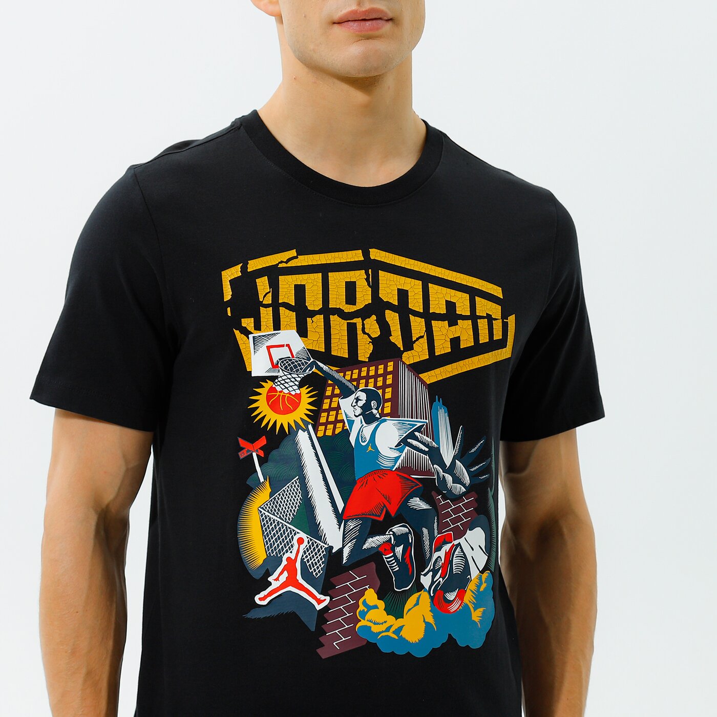 Мъжка тениска JORDAN ТЕНИСКА M J SPRT DNA SS GFX CREW dc9783-010 цвят черен