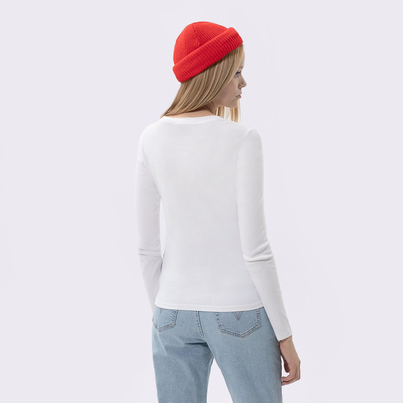 Дамска тениска LEVI'S ТЕНИСКА LS BABY TEE 69555-0000 цвят бял