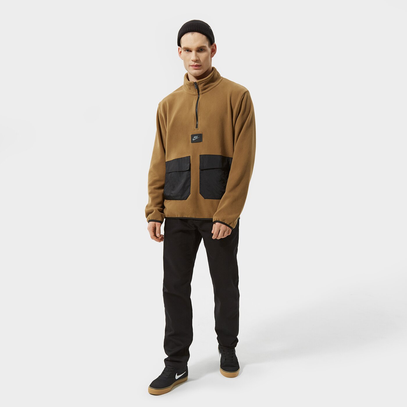 Мъжки суичър NIKE ПОЛАР M NSW SPU TF ПОЛАР FLC HZ ТОП do2638-242 цвят кафяв