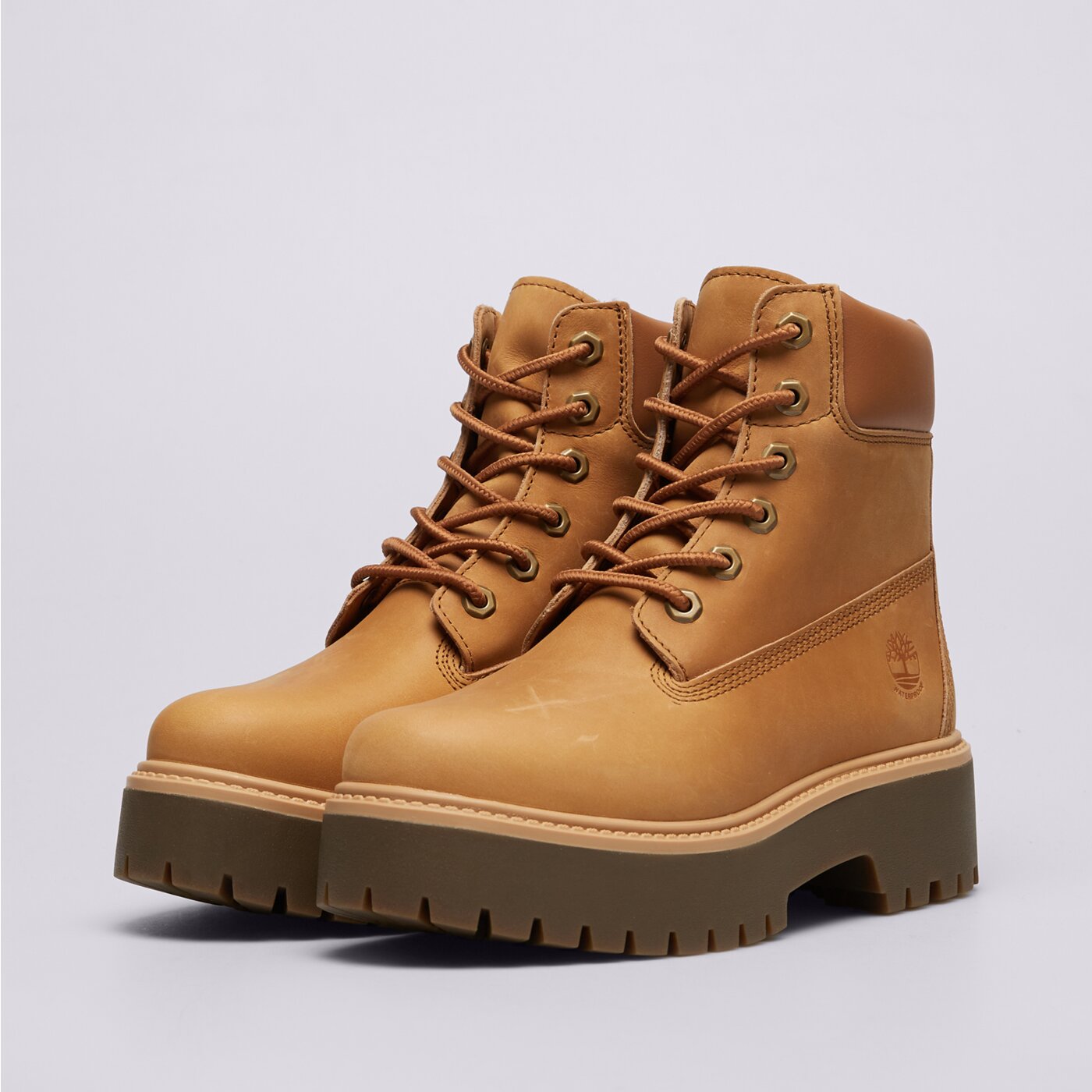 Дамски боти TIMBERLAND STONE STREET 6 INCH LACE UP WP BOOT tb0a2h3cen11 цвят кафяв