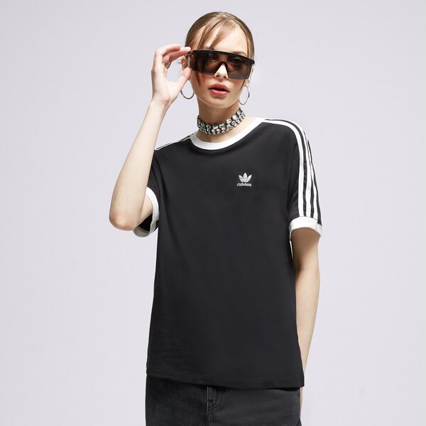 Дамска тениска ADIDAS ТЕНИСКА 3 STRIPES TEE ik4049 цвят черен