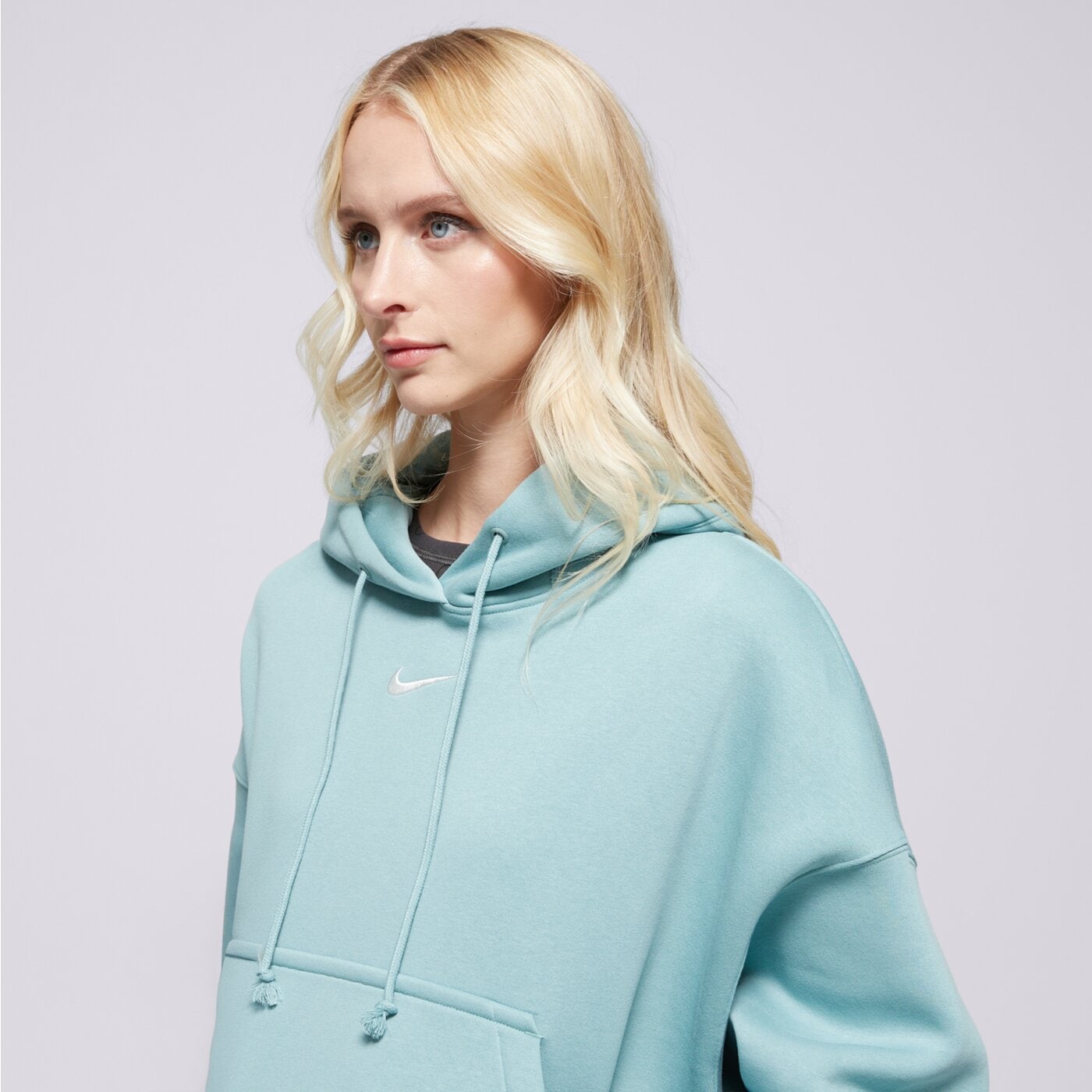 Дамски суичър NIKE СУИТЧЪР W NSW PHNX FLC OOS PO HOODIE dq5858-017 цвят зелен