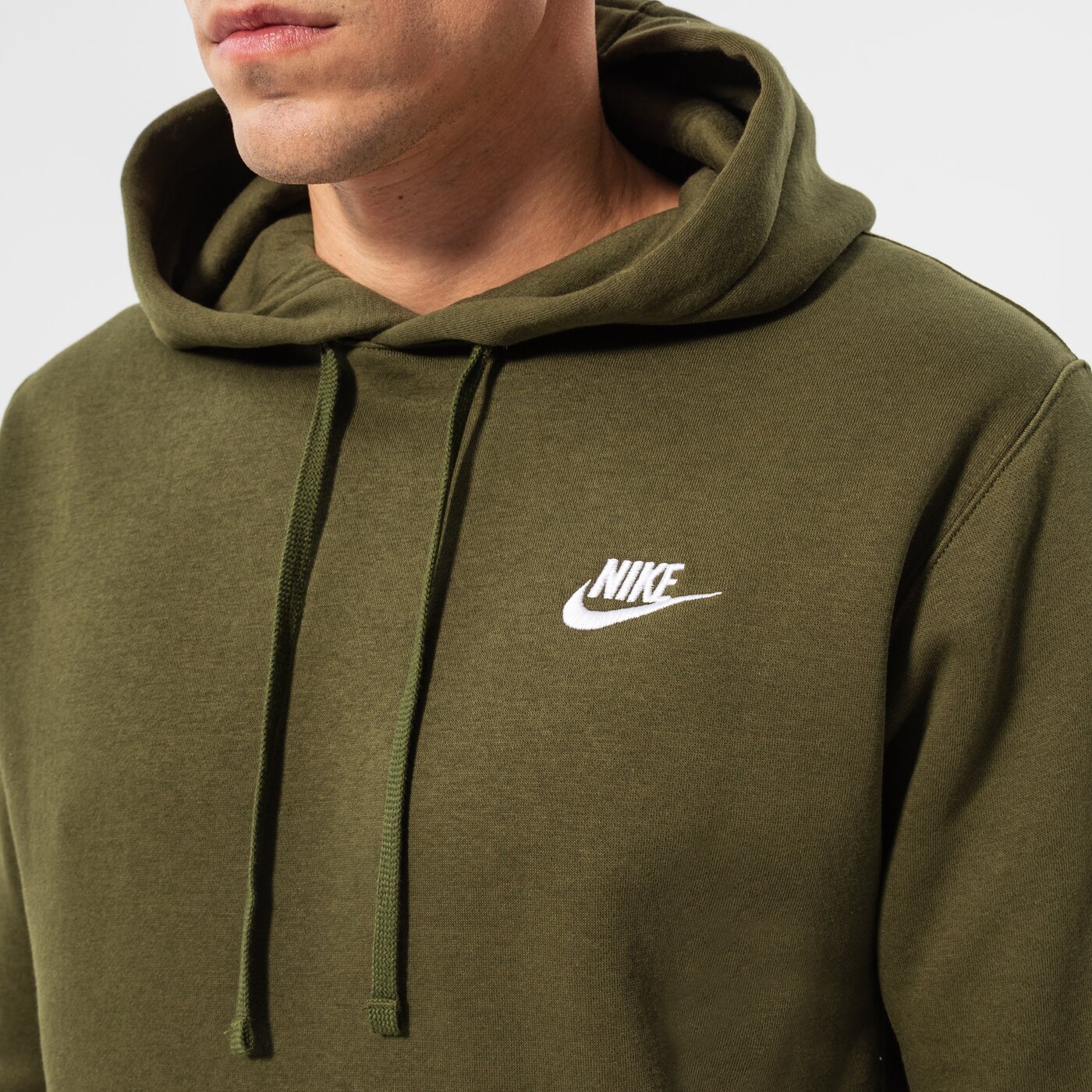 Мъжки суичър NIKE СУИТЧЪР С КАЧУЛКА SPORTSWEAR CLUB FLEECE bv2654-327 цвят каки