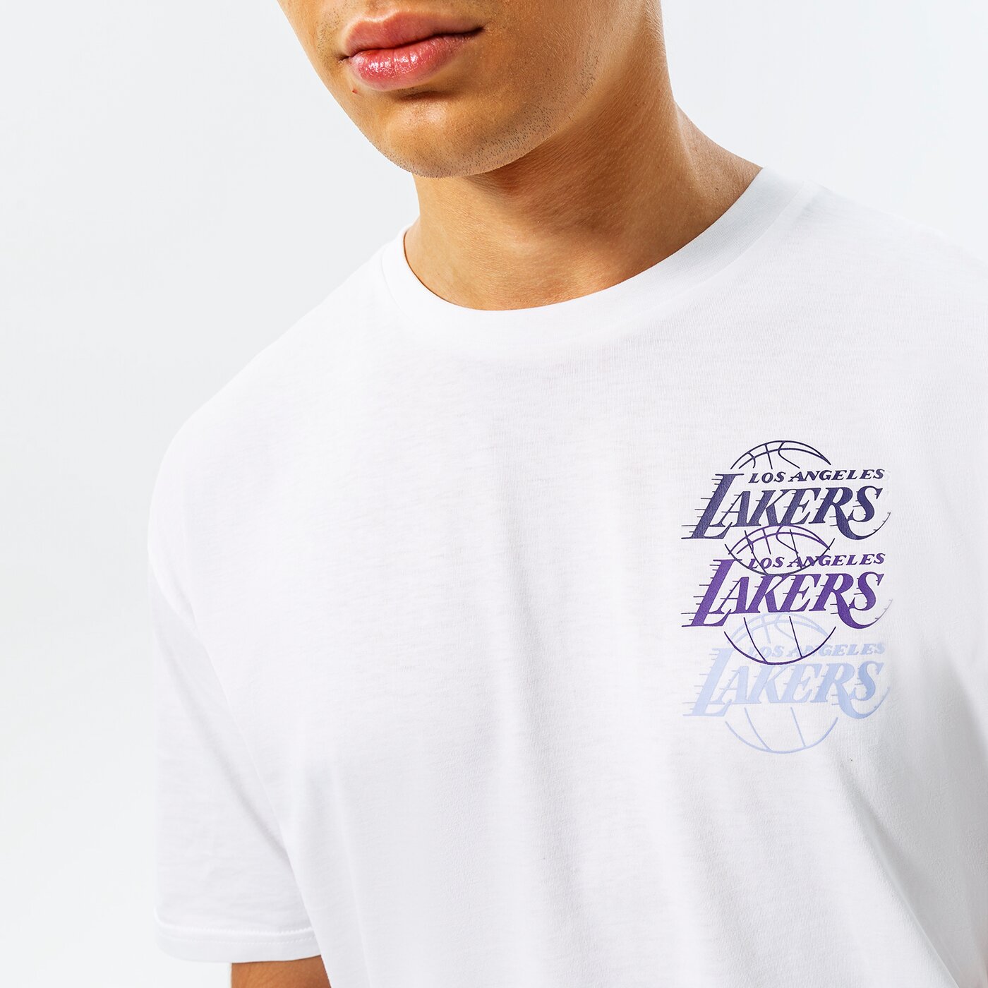 Мъжка тениска NEW ERA ТЕНИСКА NBA STACKED OVRSZD LAKERS 60284688 цвят бял