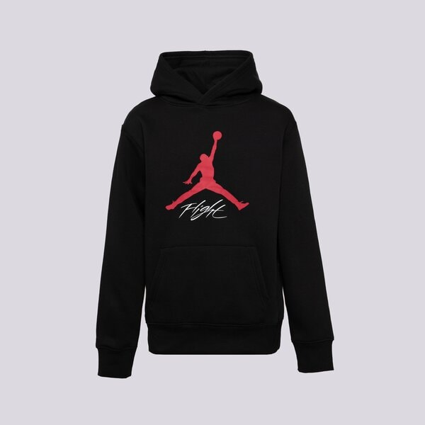 Детски суичър JORDAN СУИТЧЪР С КАЧУЛКА JDN JUMPMAN BASELINE PO BOY 95d277-023 цвят черен