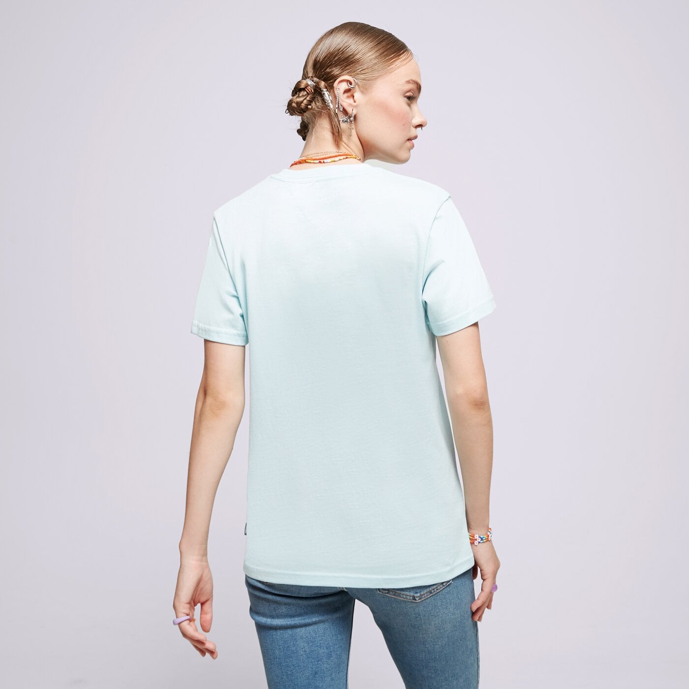 Дамска тениска VANS ТЕНИСКА LEFT CHEST LOGO TEE EM vn0a7rsrg5o цвят син