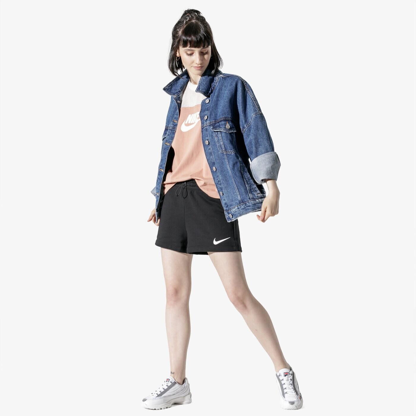 Дамски къси панталони NIKE ШОРТИ W NSW SWSH SHORT FT bq7962-010 цвят черен