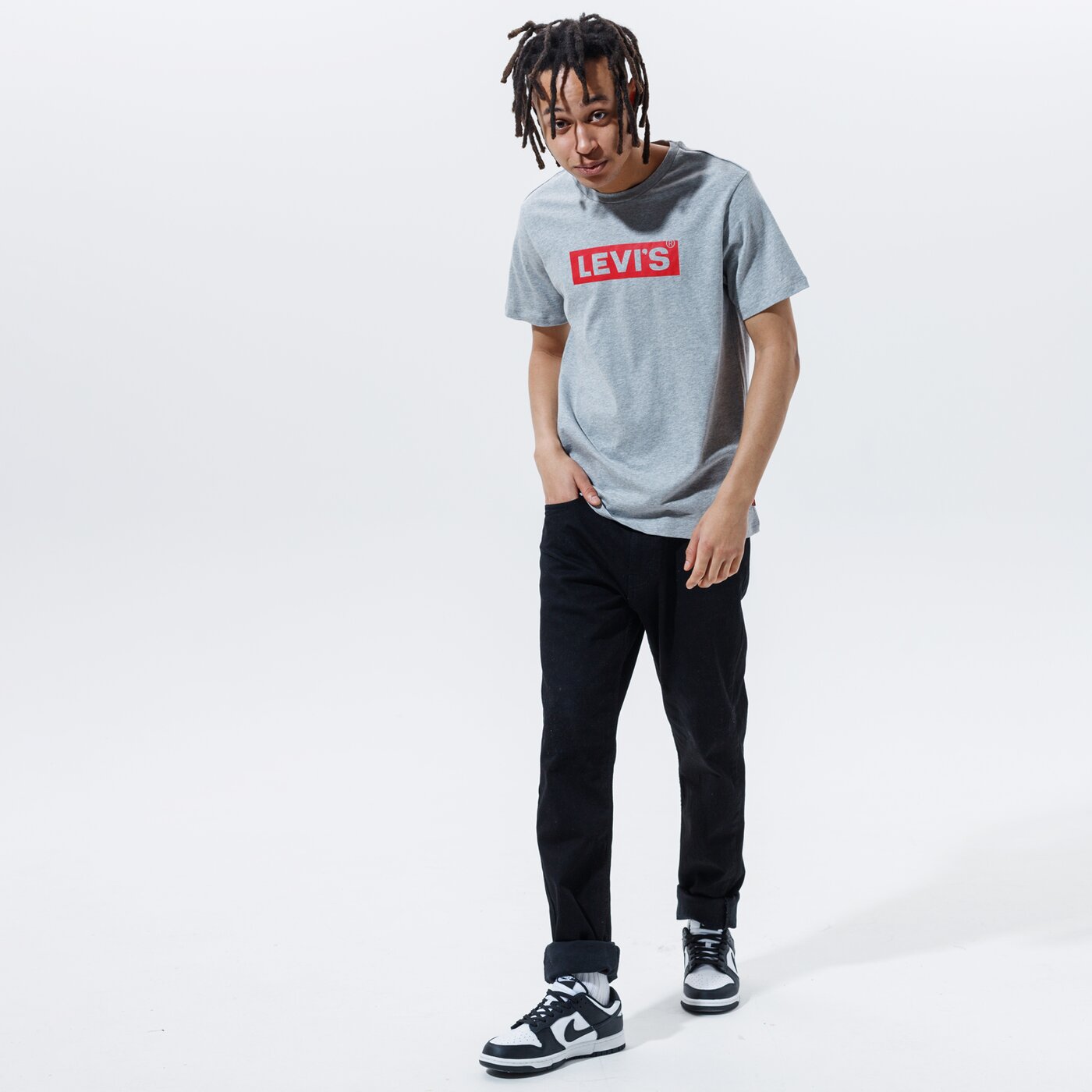 Мъжка тениска LEVI'S ТЕНИСКА BOXTAB GRAPHIC TEE 857850030 цвят сив