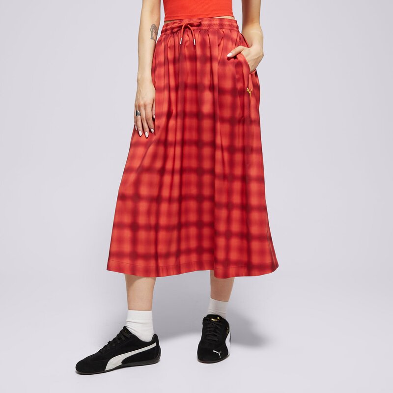 PUMA ПОЛА WOVEN MIDI AOP PLEATED SKIRT