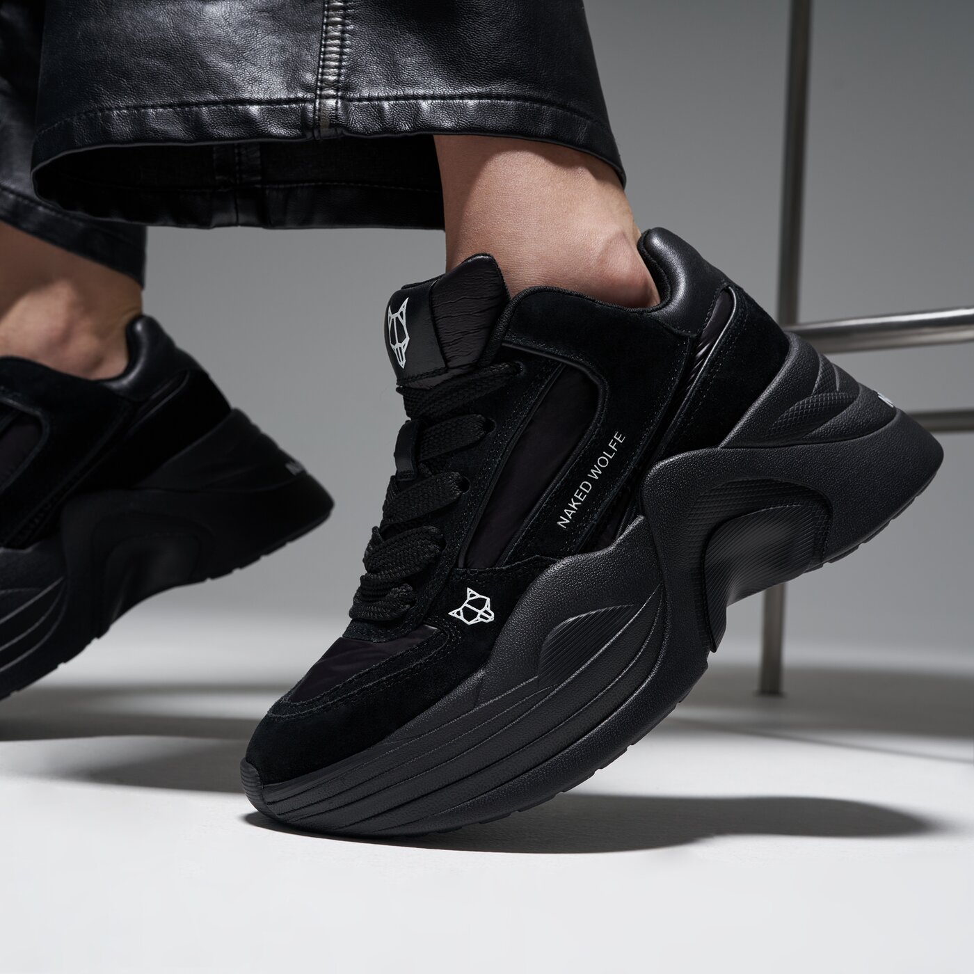 Дамски маратонки NAKED WOLFE TEMPLE nwtempleblack цвят черен