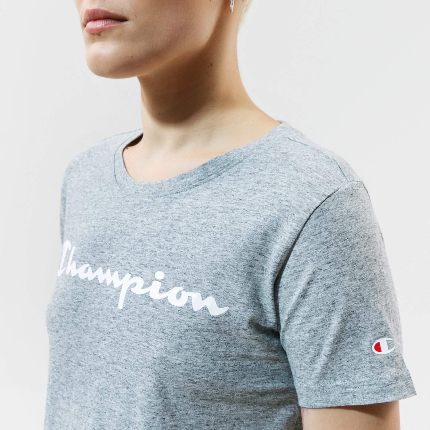 Дамска тениска CHAMPION ТЕНИСКА CREWNECK ТЕНИСКА 114780em029 цвят сив