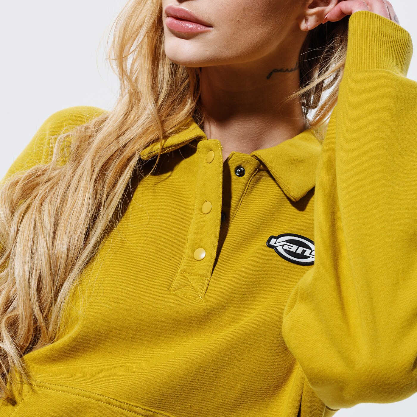 Дамски суичър VANS СУИТЧЪР WM DOME GROWN ТЕНИСКА ТИП ПОЛО F vn0a4satzlm1 цвят кафяв