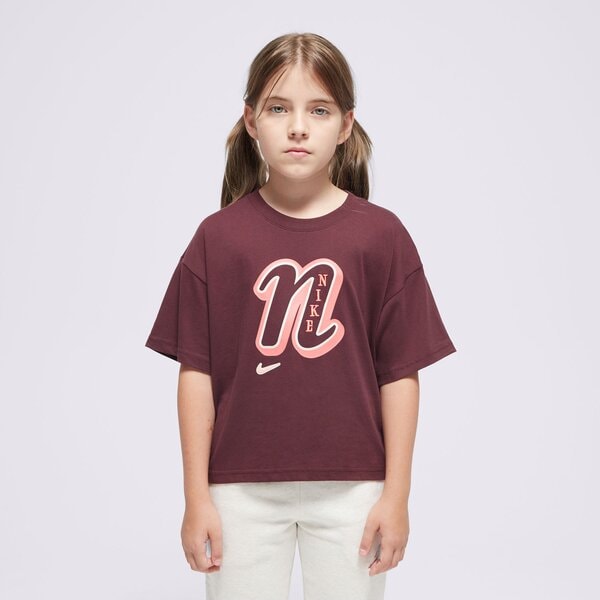 Детска тениска NIKE ТЕНИСКА G NSW TEE GRAPHIC STAR GIRL fz5562-652 цвят кафяв