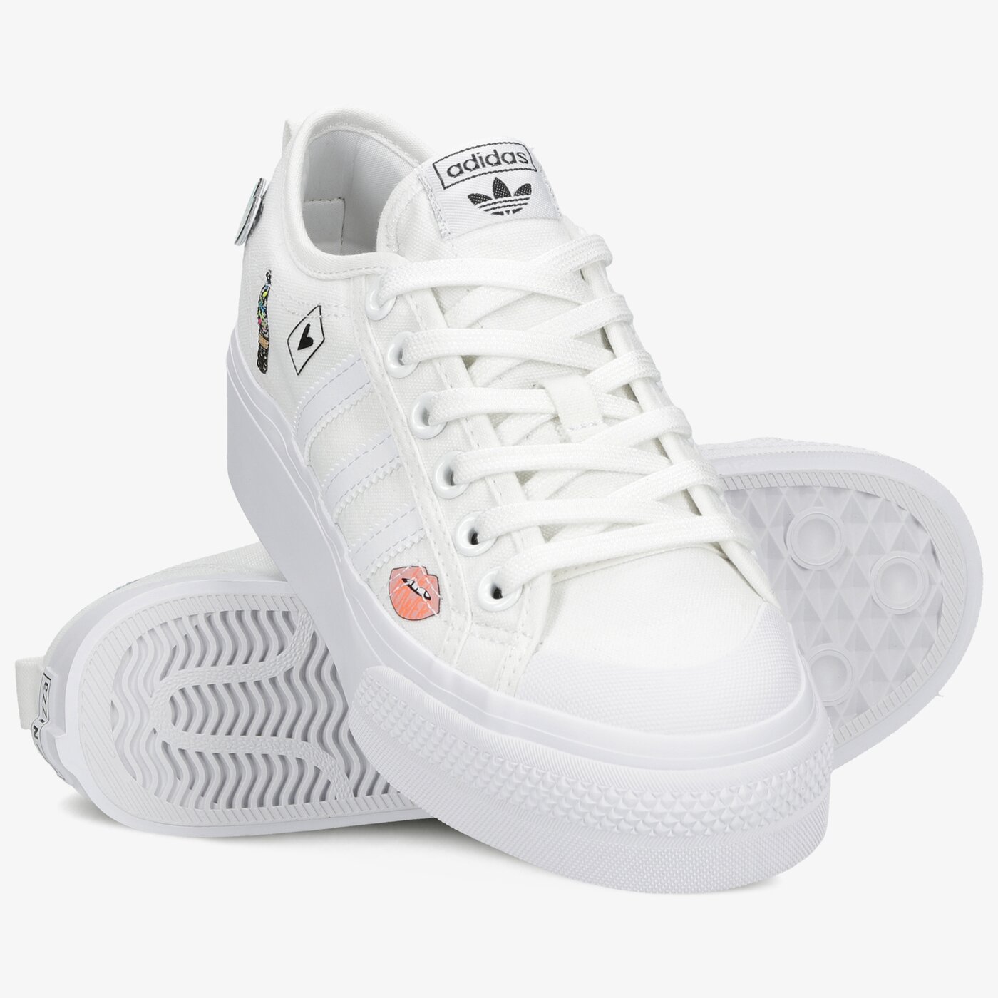 Детски маратонки ADIDAS NIZZA PLATFORM J fy2531 цвят бял