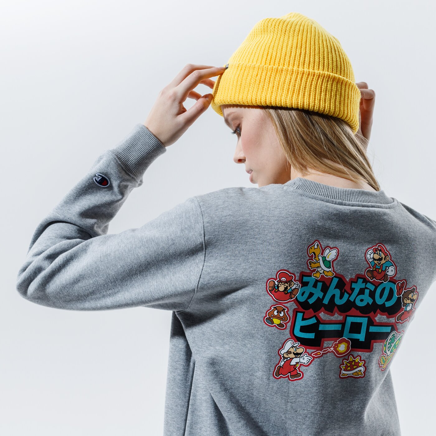 Дамски суичър CHAMPION СУИТЧЪР CREWNECK SWEATSHIRT 114712em006 цвят сив