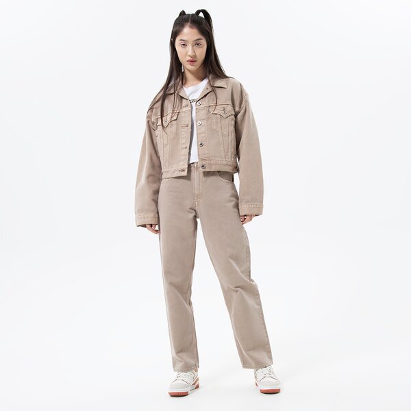 Дамски панталони LEVI'S ПАНТАЛОНИ 94 BAGGY SILVERTAB a3518-0001 цвят бежов