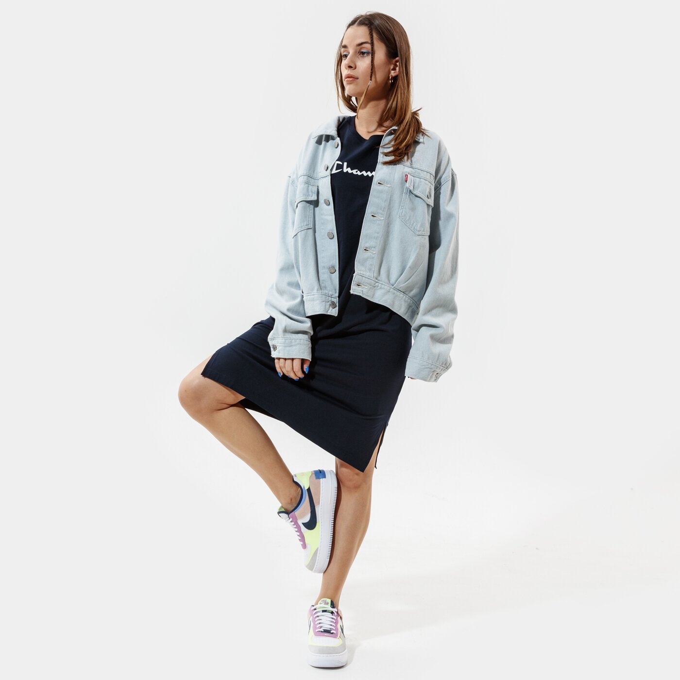 Дамски CHAMPION РОКЛЯ АНЦУГS 112609bs501 цвят тъмносин