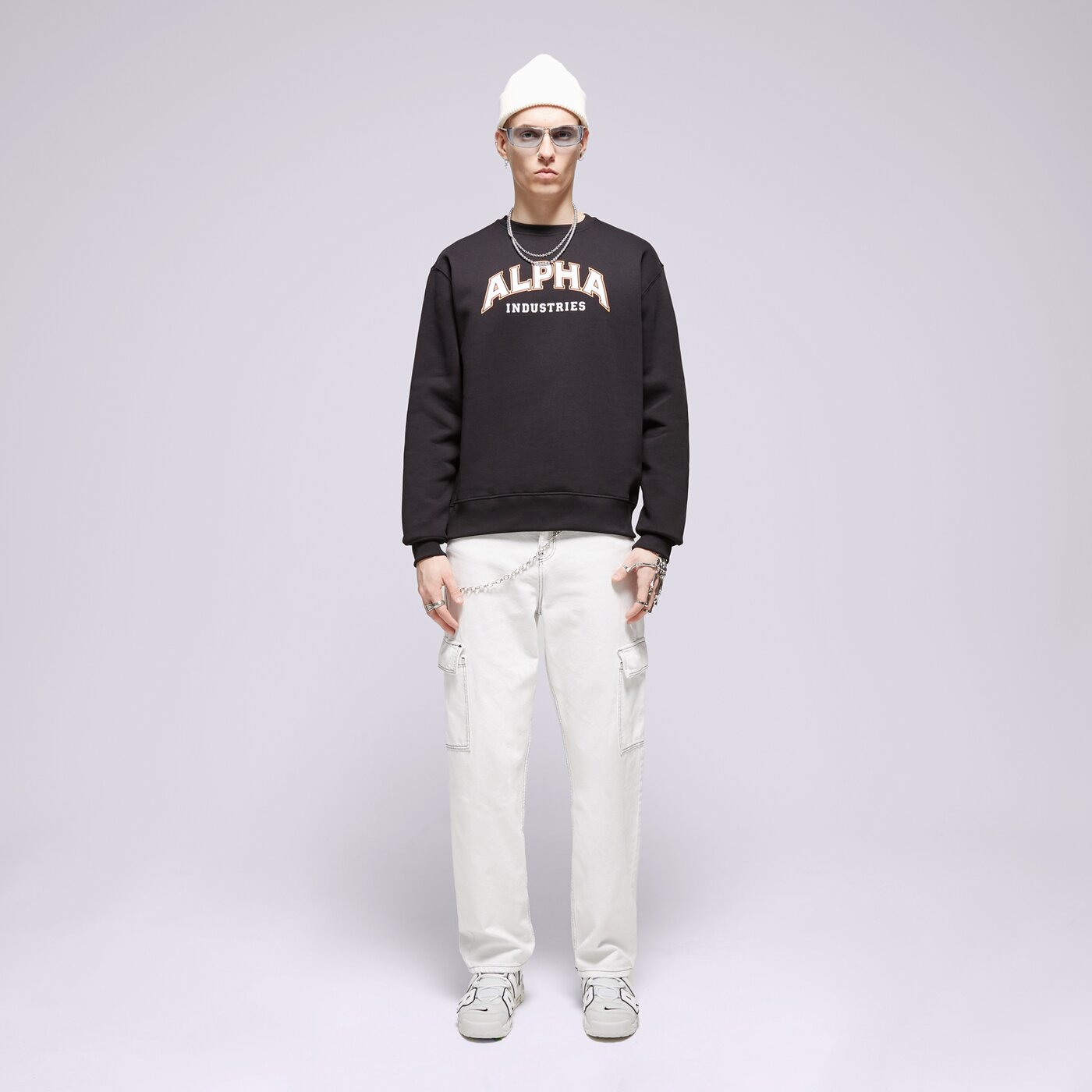 Мъжки суичър ALPHA INDUSTRIES СУИТЧЪР COLLEGE SWEATER 14630103 цвят черен