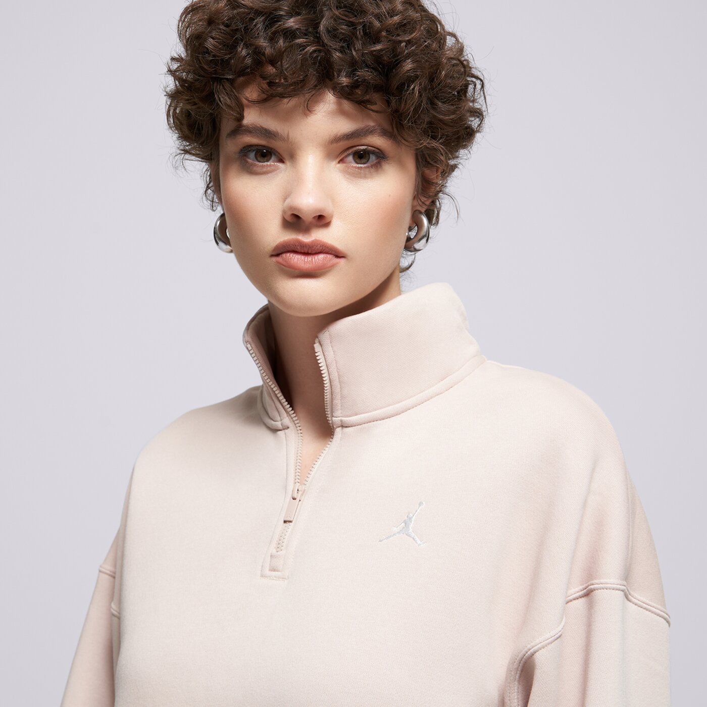 Дамски суичър JORDAN СУИТЧЪР W J BRK FLC QZ ТОП ih2391-292 цвят бежов