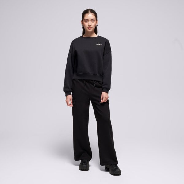 Детски суичър NIKE СУИТЧЪР G NSW CLUB FLC BXY CRW LBR GIRL fz9244-010 цвят черен