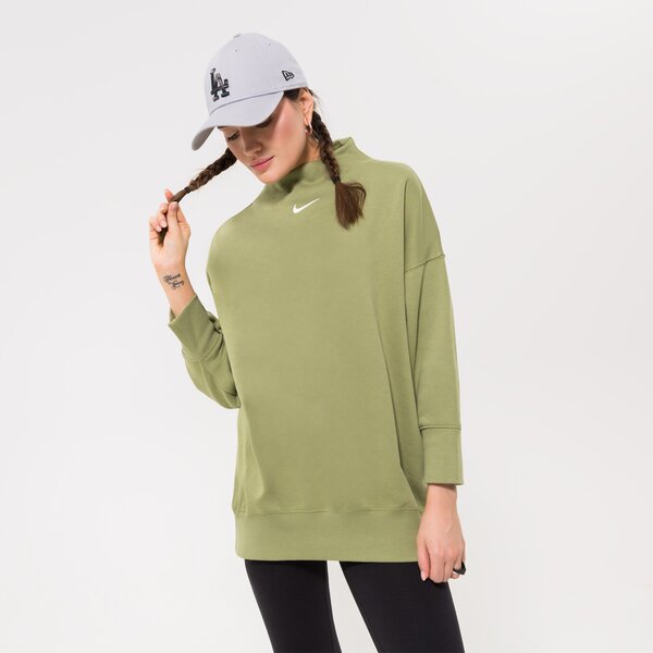 Дамски суичър NIKE СУИТЧЪР W NSW PHNX FLC OOS MOCK dq5765-334 цвят зелен