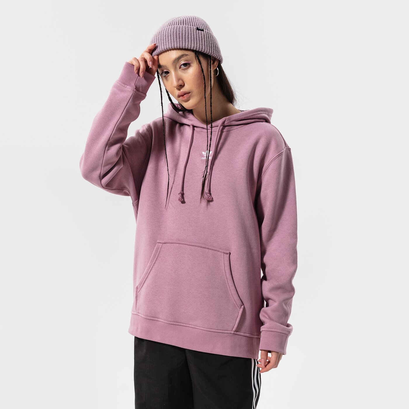 Дамски суичър ADIDAS СУИТЧЪР С КАЧУЛКА HOODIE hg6304 цвят розов