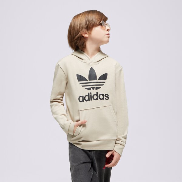 Детски суичър ADIDAS СУИТЧЪР С КАЧУЛКА TREFOIL HOODIE BOY ij7204 цвят бежов