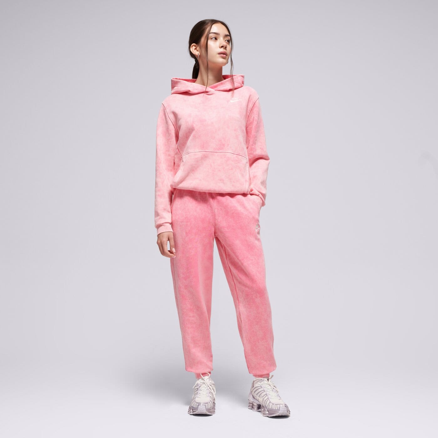 Детски суичър NIKE СУИТЧЪР С КАЧУЛКА K NSW WASH PO HOODIE FT GIRL ih2375-684 цвят розов