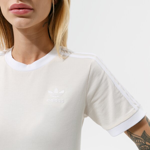 Дамска тениска ADIDAS ТЕНИСКА 3 STRIPES TEE h33573 цвят бежов