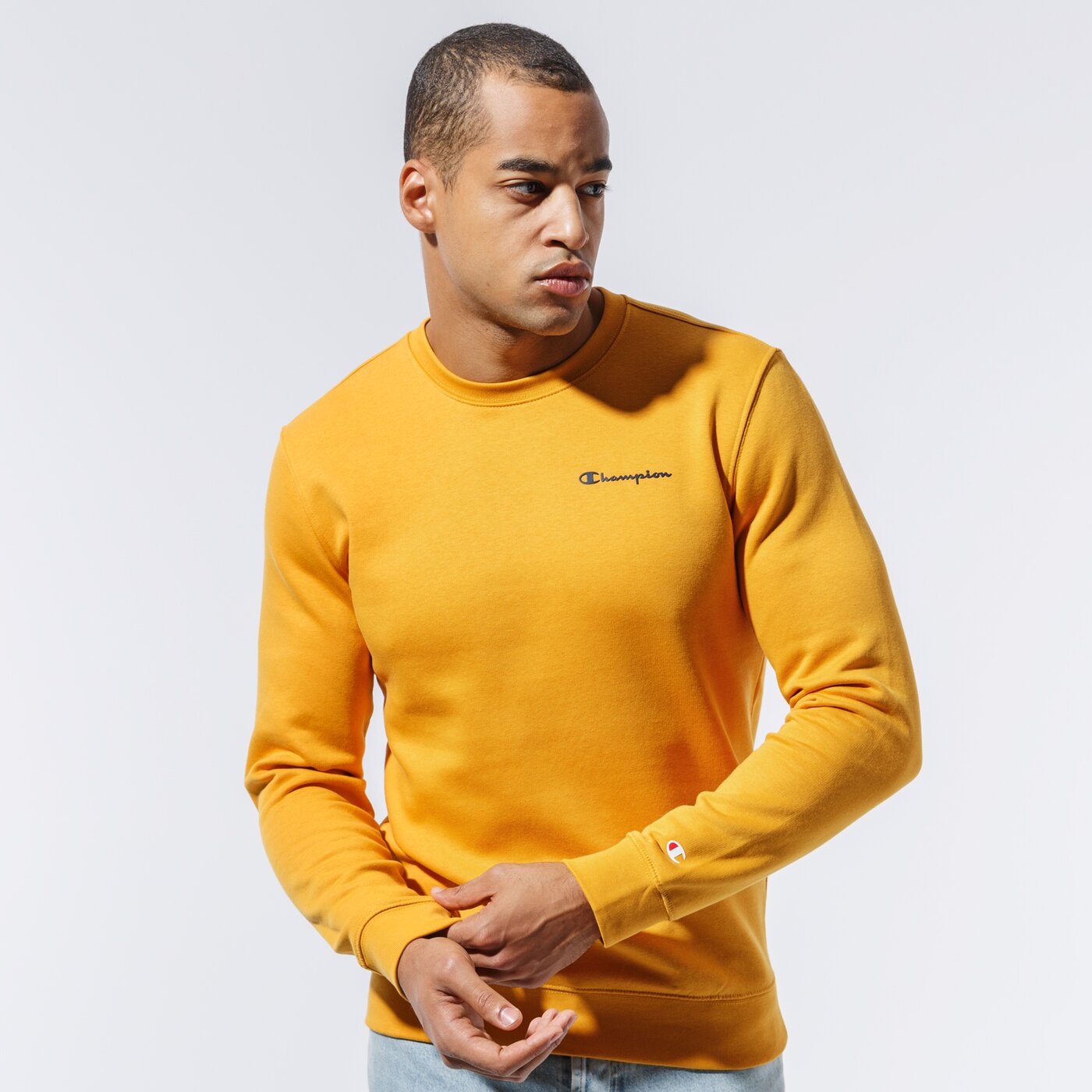 Мъжки суичър CHAMPION СУИТЧЪР CREWNECK SWEATSHIRT 214750os033 цвят горчица