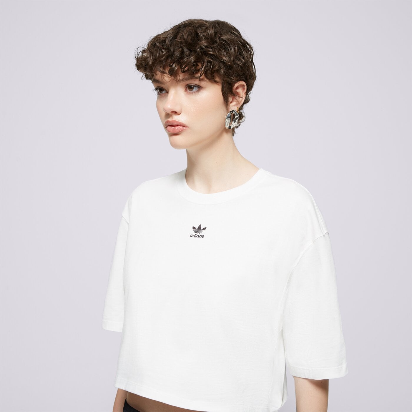 Дамска тениска ADIDAS ТЕНИСКА ESS CROP TEE jj3385 цвят бял