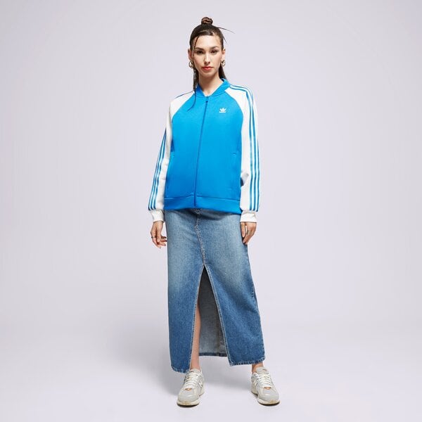 Дамски суичър ADIDAS СУИТЧЪР С ЦИП OVERSIZED SST  ii0718 цвят син