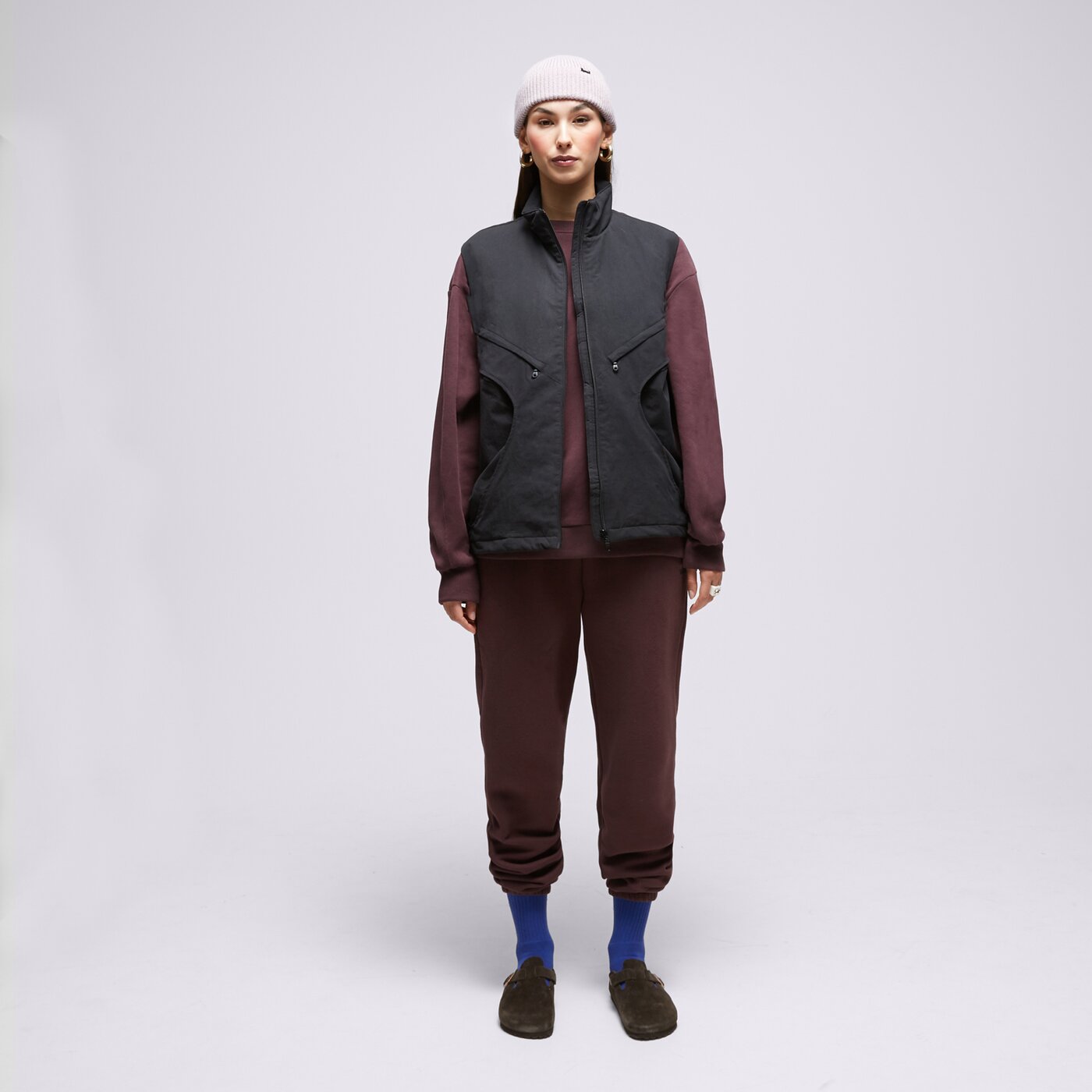 Дамски панталони VANS ПАНТАЛОНИ COMFYCUSH RELAXED vn0a7roxbyp1 цвят розов