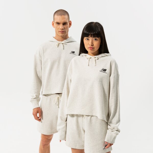 Дамски суичър NEW BALANCE СУИТЧЪР С КАЧУЛКА NB ESSENTIALS UNI-SSENTIALS CR ut21502sah цвят сив