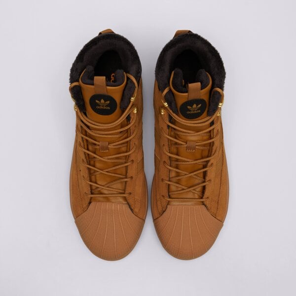 Детски зимни обувки ADIDAS SUPERSTAR WINTER TREK J jq0345 цвят кафяв