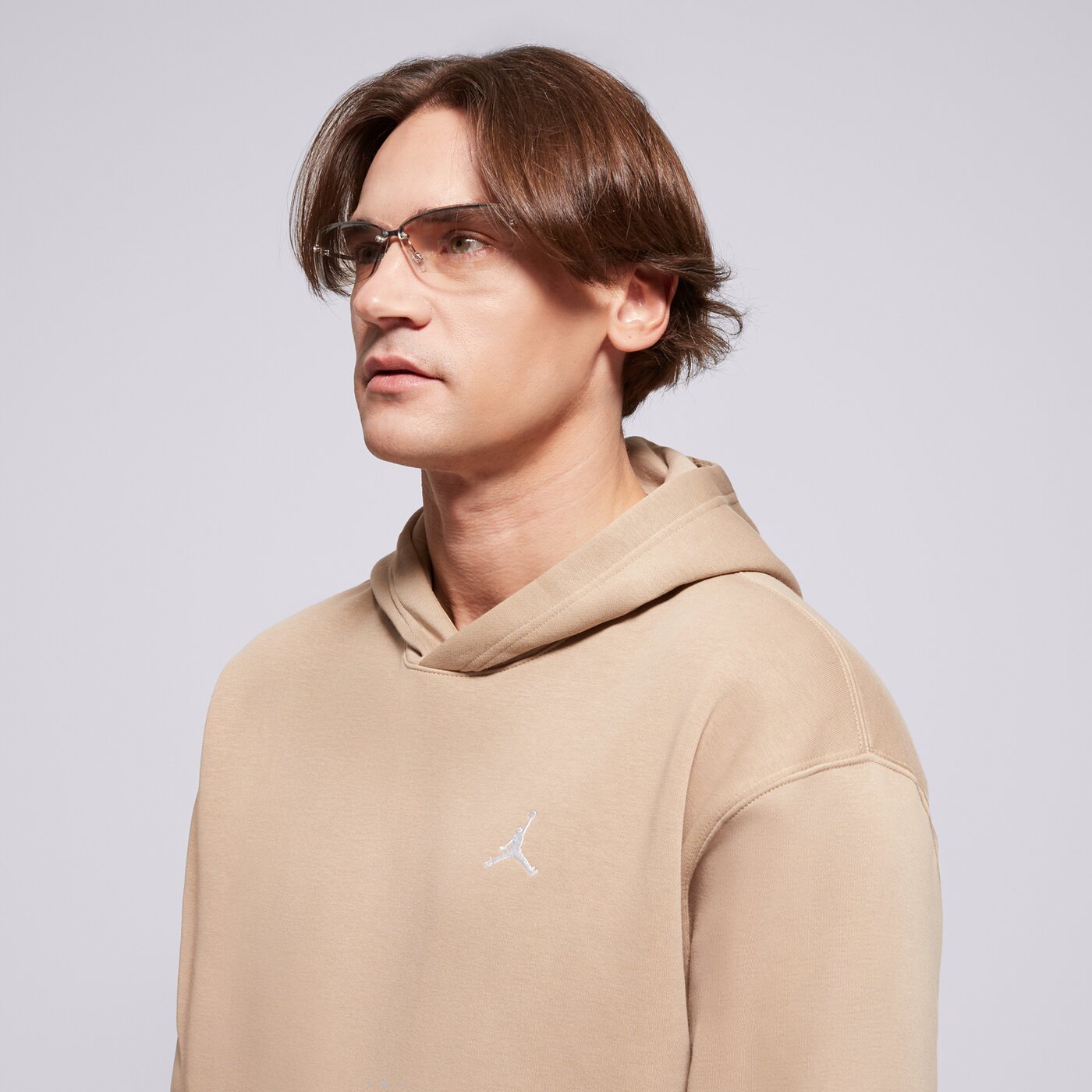 Мъжки суичър JORDAN СУИТЧЪР С КАЧУЛКА BROOKLYN fv7281-257 цвят бежов