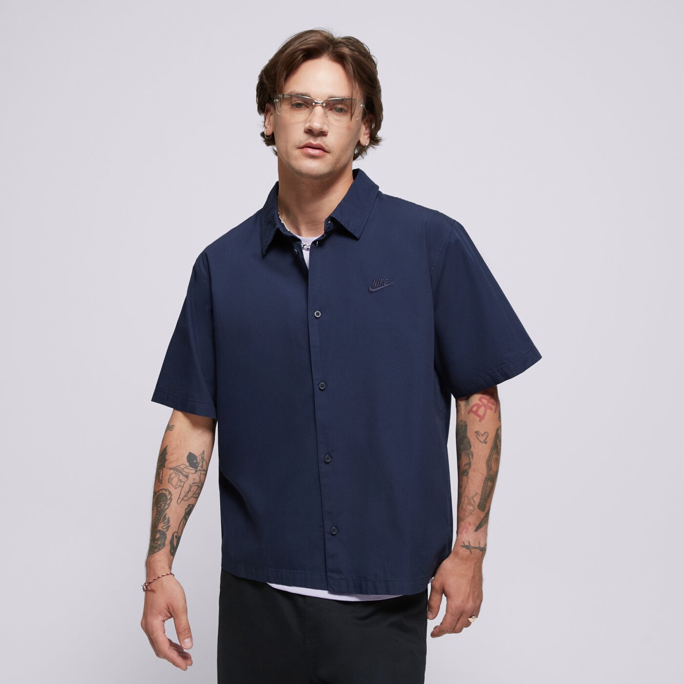 NIKE РИЗА M NK CLUB SS BTN SHIRT WSH hj2029-451 цвят черен