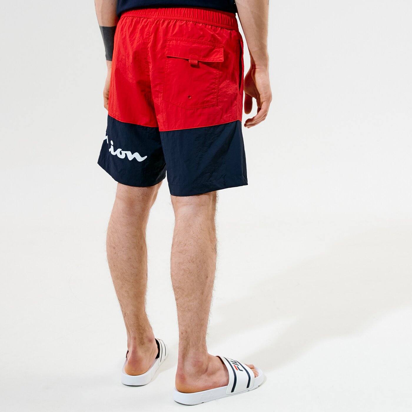 Мъжки къси панталони CHAMPION ШОРТИ BEACHSHORT 216070rs046 цвят червен