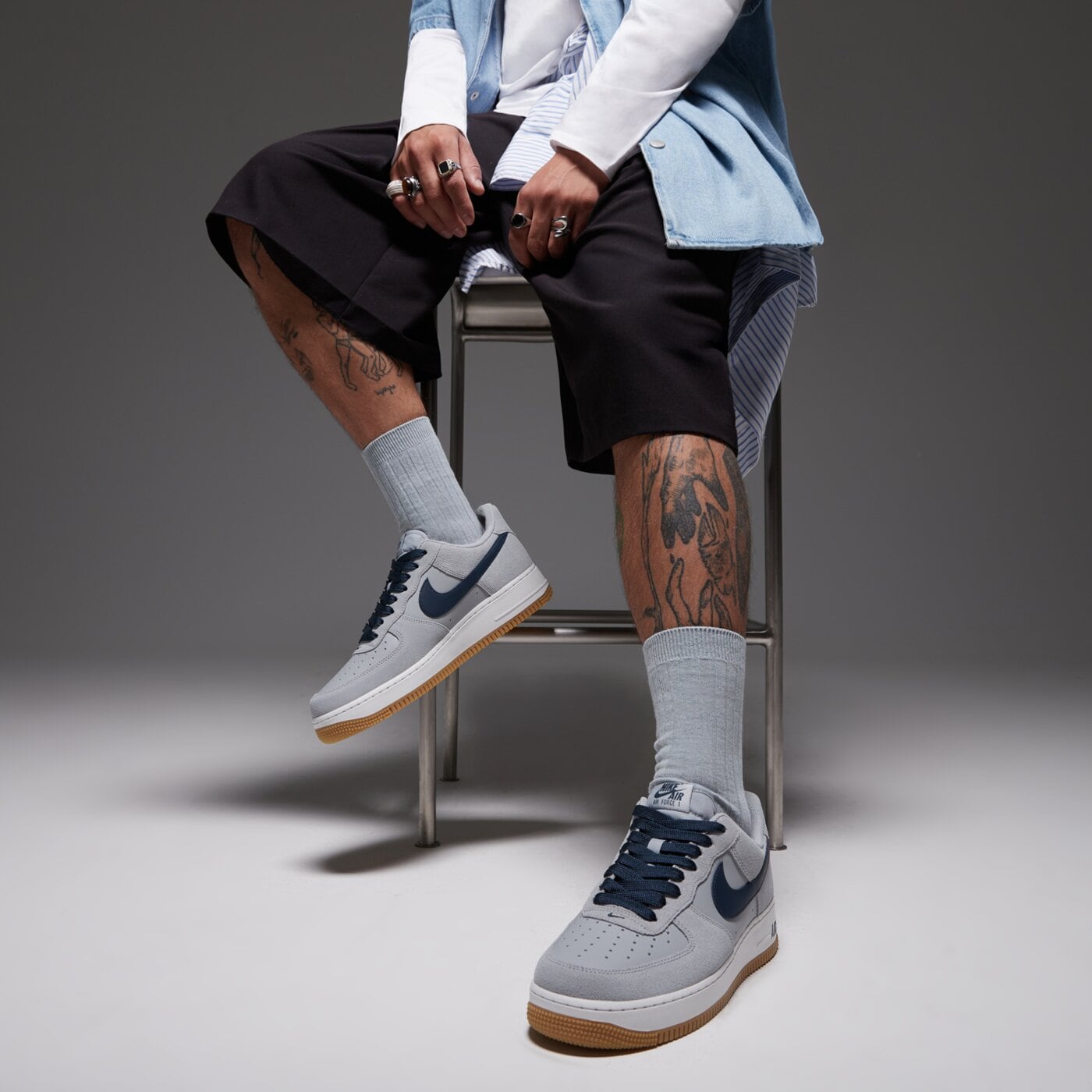 Мъжки маратонки NIKE AIR FORCE 1 '07 LV8 ib6388-003 цвят сив