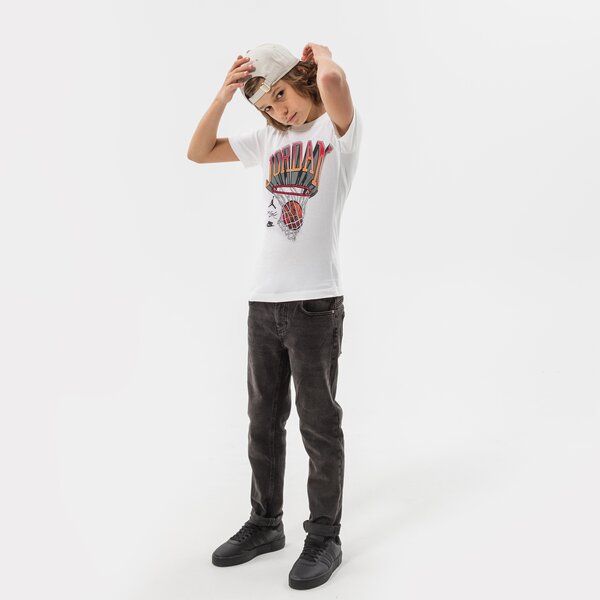 Детска тениска JORDAN ТЕНИСКА HOOP STYLE ТЕНИСКА JUNIOR BOY 95b231-001 цвят бял